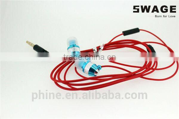 PH-E33 New Arrival Metal earphone with micphone Super Bass Earbuds gift ear phones