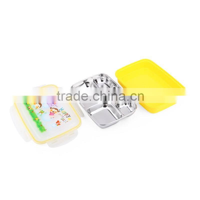 5 compartment stainless steel hot bento lunch box