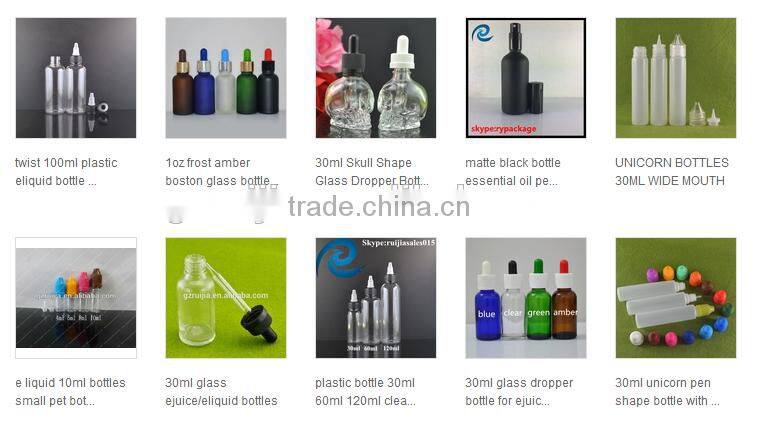 RUIJIA 15ml 30ml rectangle glass dropper bottle with childproof and tamper evident cap wholesales