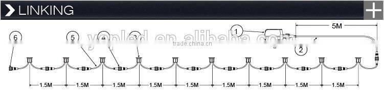 Set of 20 x 30mm Recessed LED Stair lighting fixtures / 12Volt Mini LED Stair lighting fixtures