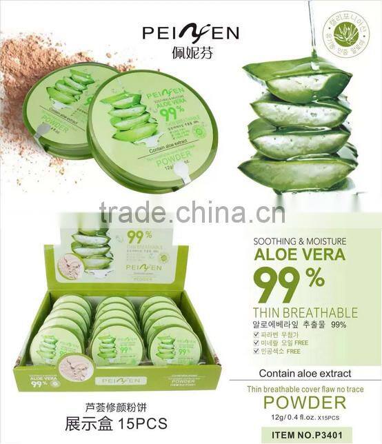 High Quality Korea Aloe Mineral Waterproof Face Makeup Powder,Concealer Pressed Powder Foundation