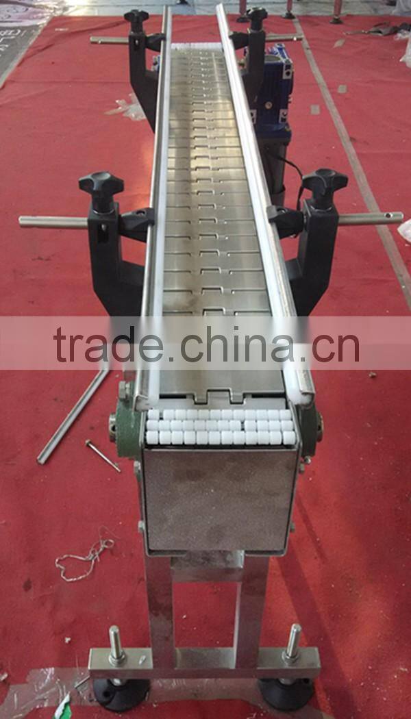 factory price bottles and drink tabletop stainelss chain conveyor