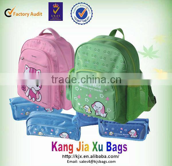2014 newest 4 to 10 years student wholesale fashionable high quality school book bag