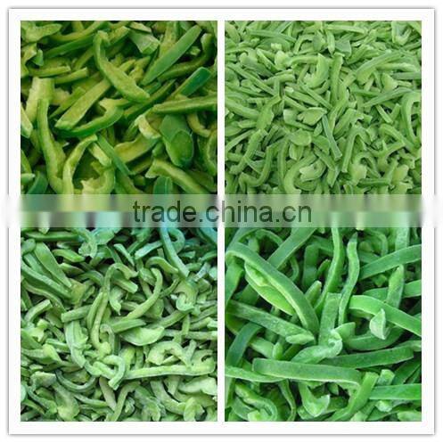 IQF Frozen green papper sliced with good quality