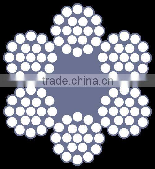 galvanized steel Wire Rope DIN3058 6X19(S)+FC