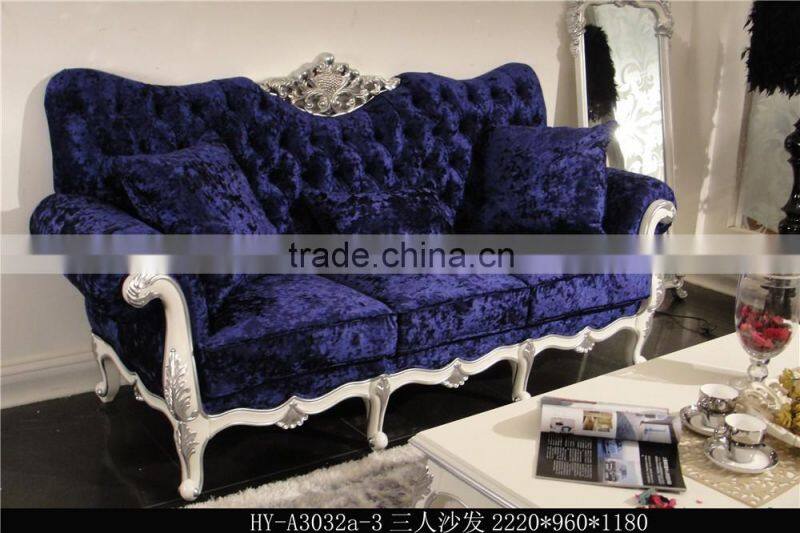 High density PU foam sofas, 1+2+3 wooden hand carving living room sofas