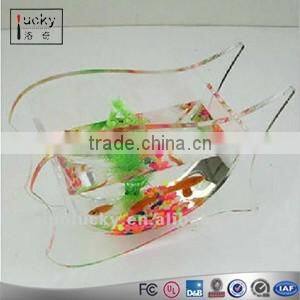 Custom acrylic mini fish tank/aquarium with two divides fish tank