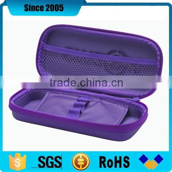 2015 dongguan blue pu eva pencil case box for girls