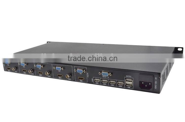 LINK-MI LM-SH41 High Performance 4 Digital/Analog Video HDMI/VGA/CVBS to HDMI VGA 4x1 Video Wall Processor
