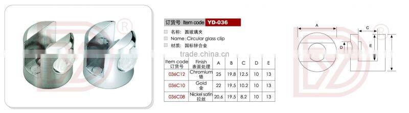 circular glass clip/clamp