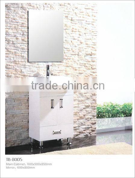 Cheap White MDF&PVC Bathroom Vanity from china factory