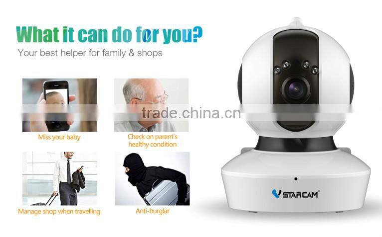 Trade Assurance Supplier ONVIF 1080P/720P pan tilt cmos ir camera wifi wireless sd card ip camera