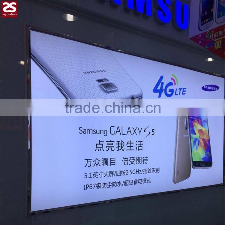 single side led aluminum extrusion snap frame sign advertising slim light box