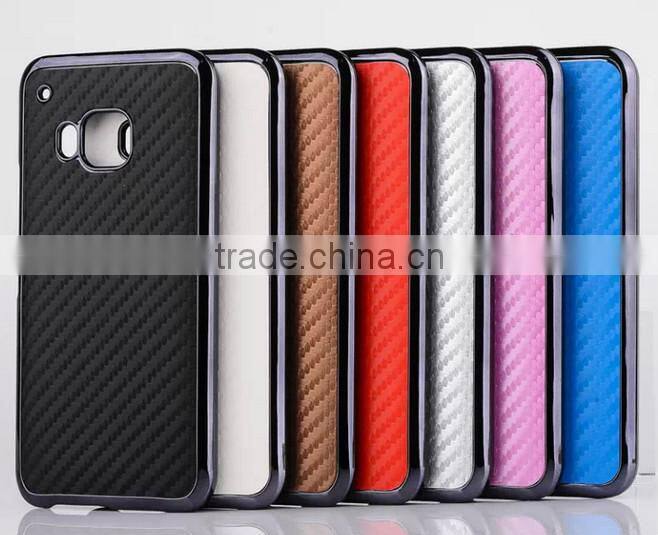 mobile phone pc +leather Metal mobile phone case for HTC ONE M9