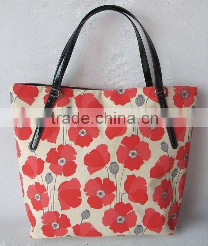 New Flower printed 300D fashion tote bag