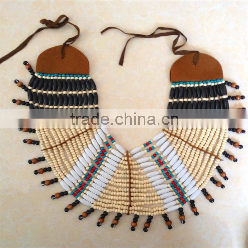 Factory unique handmade multi layer indian chief necklace