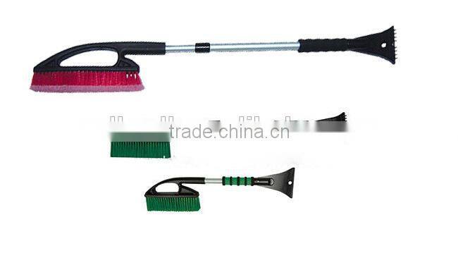Snow removal extendable brush snow ice brush with scraper