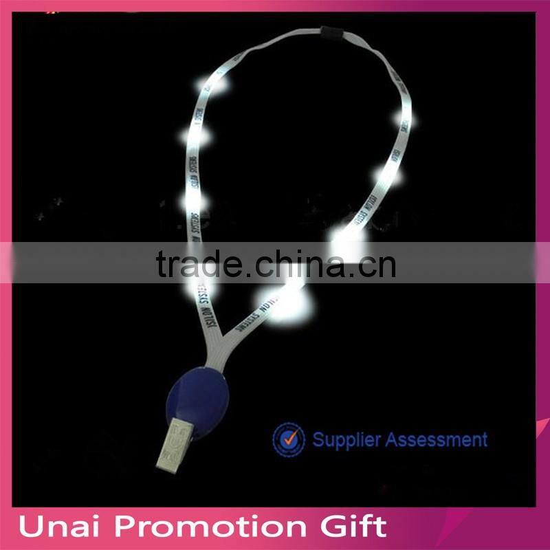 Custom led flashing lanyard for party on sale