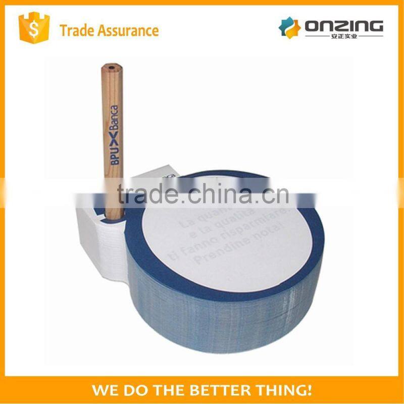 Decorative paper cube round sticky note with printing on side