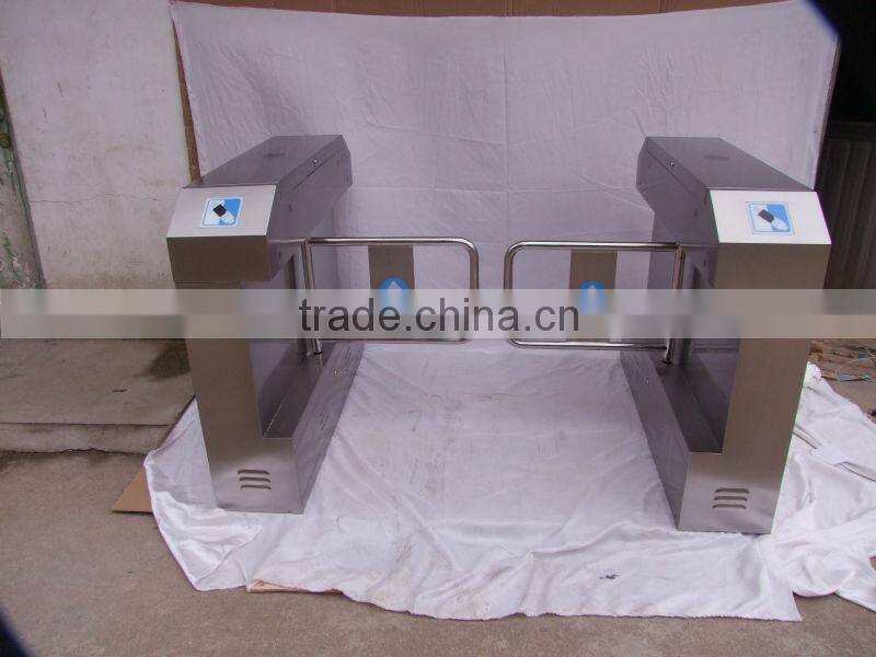 stainless steel security barrier supermarket entrance access control turnstile manual swing gate with smart card
