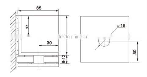 Shower room door hinge