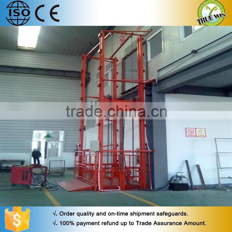 2 ton 3ton construction cargo elevator hydraulic guide rail lift