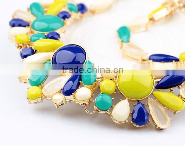 New Acrylic Choker Collar Vintage Pendant Statement Necklace Women Necklaces & Pendants Fashion Necklaces for Women 2014