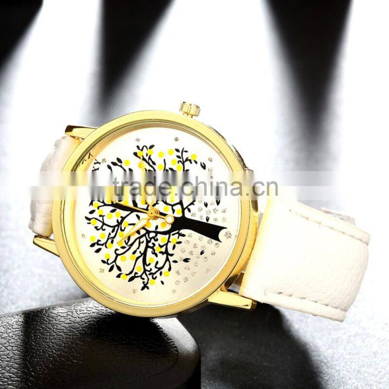 Import china goods leather strap watches fashion watch
