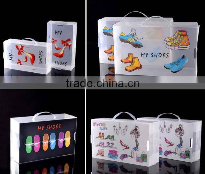 2013 folding plastic shoe box with lid