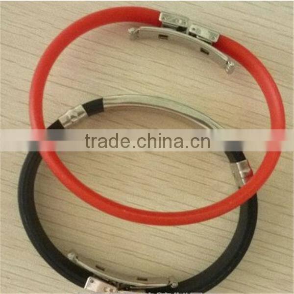 Colorful sports titanium silicone magnetic bracelet with energy balance