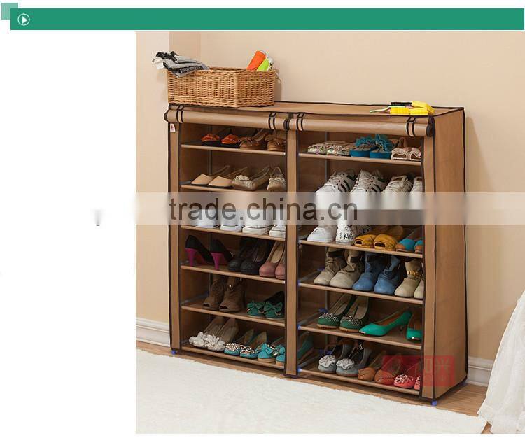 Double Row Large Shoe Rack with cover