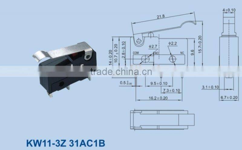 5A Short Lever Micro Switch KW11-3Z 31AC1B