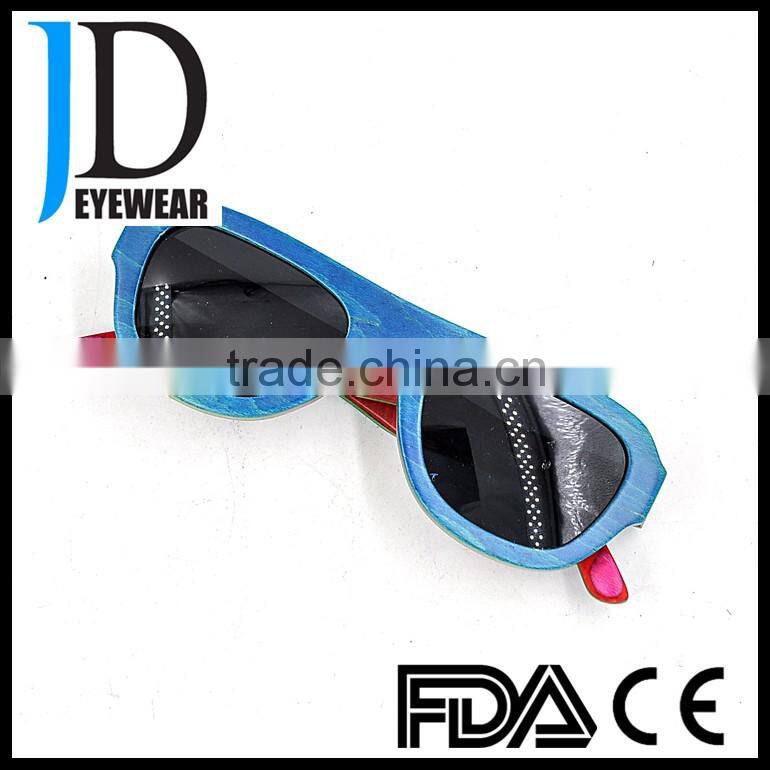 newest design skateboard lamin wood sunglasses colorful wood sunglasses polarized
