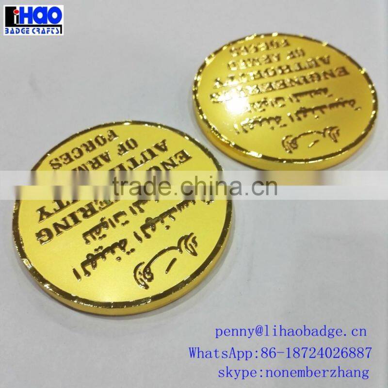 Good sell custom Iron or Brass Imitation design big Casino metal coin
