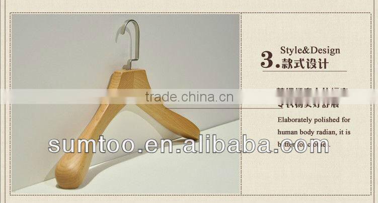 2014 hot selling durable matted luxury wooden hanger