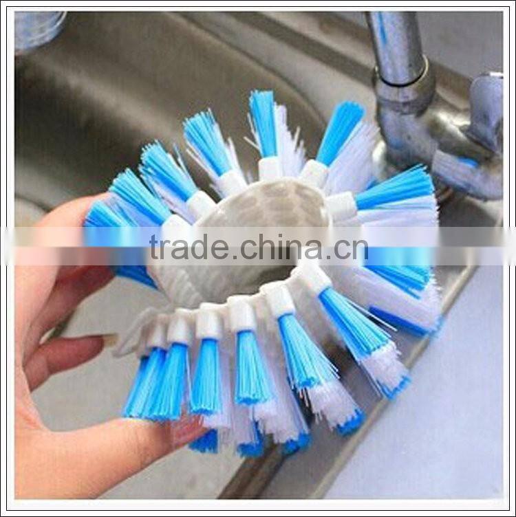 Flexible Soft Bristle Curved Plastic Toilet Brush