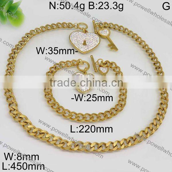 Fashion gold plated wedding jewelry sets hot designs