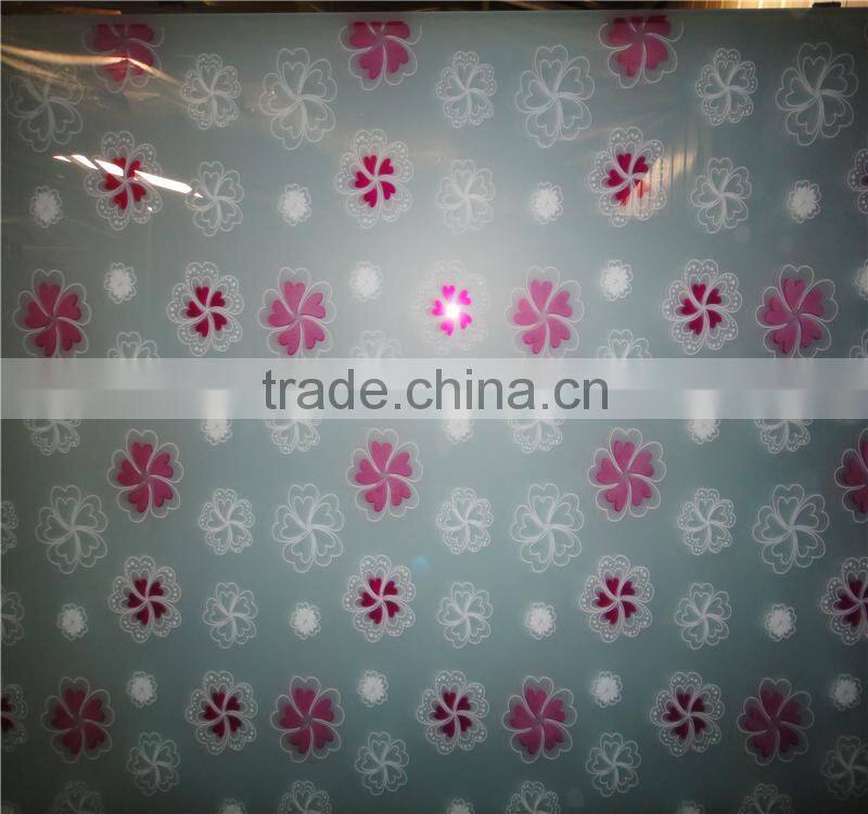 colorful design silkscreen printed glass for windows