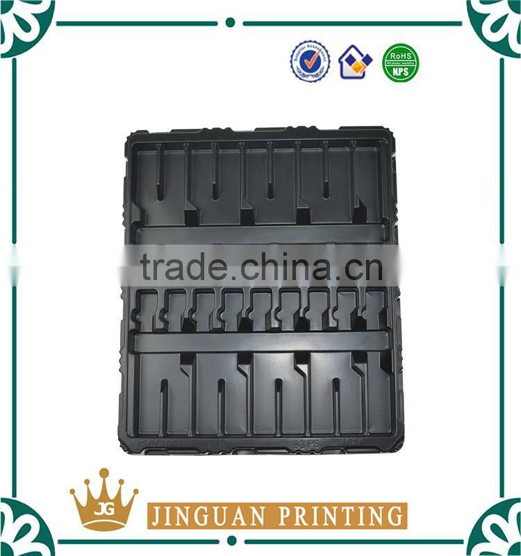 ESD plastic blister packaging tray with dividers for electronic component