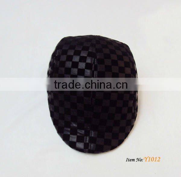 Fashion design PU plaid ivy cap
