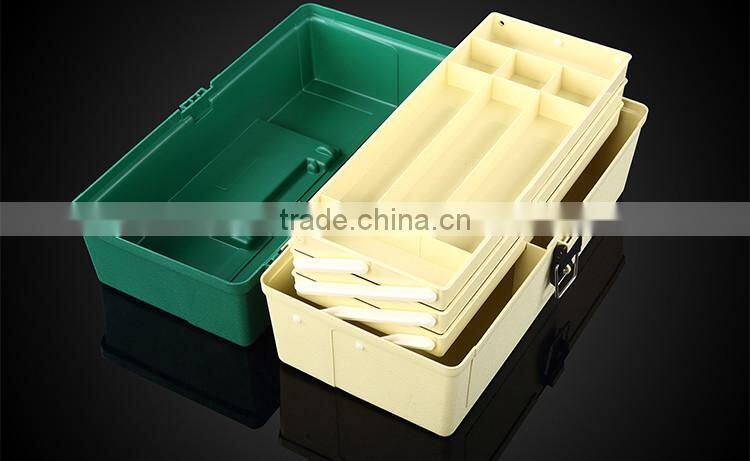 Eco-friendly multifunction portable plastic waterproof fishing tackle box