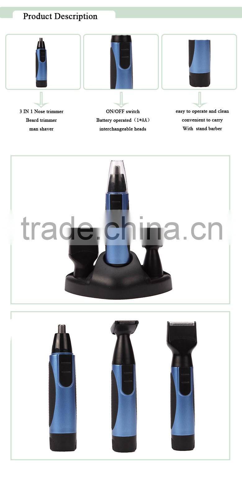 3 in 1 professional nose trimmer mini beard trimmer with LED light wholesale