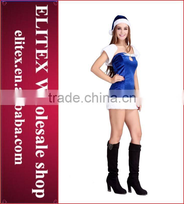 High-quality wholesale hot fashion unique woman blue christmas snowman costume