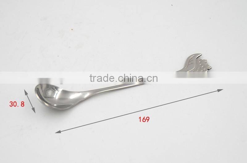 Free sample! Designed handle long elegant spoon stainless steel material