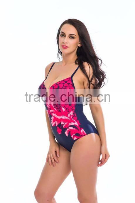 2016 new sublimation printed plus size swimwear