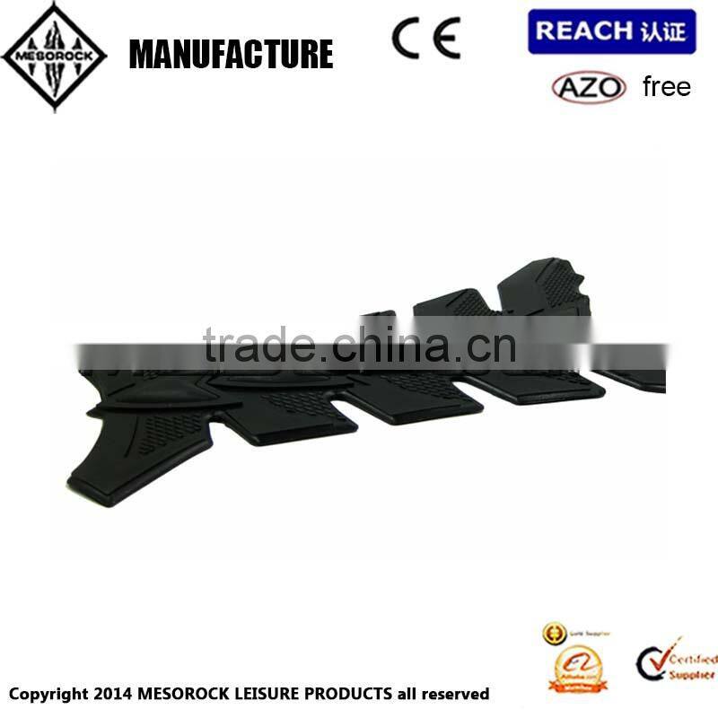 NEW 3D Rubber Fish-bone Sticker Motorcycle Tank Pad Gas Protector Black