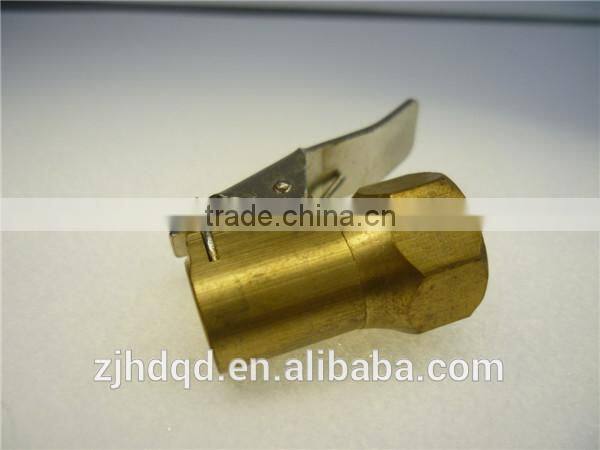 tire brass air chuck with zinc alloy clip , pump adaptor