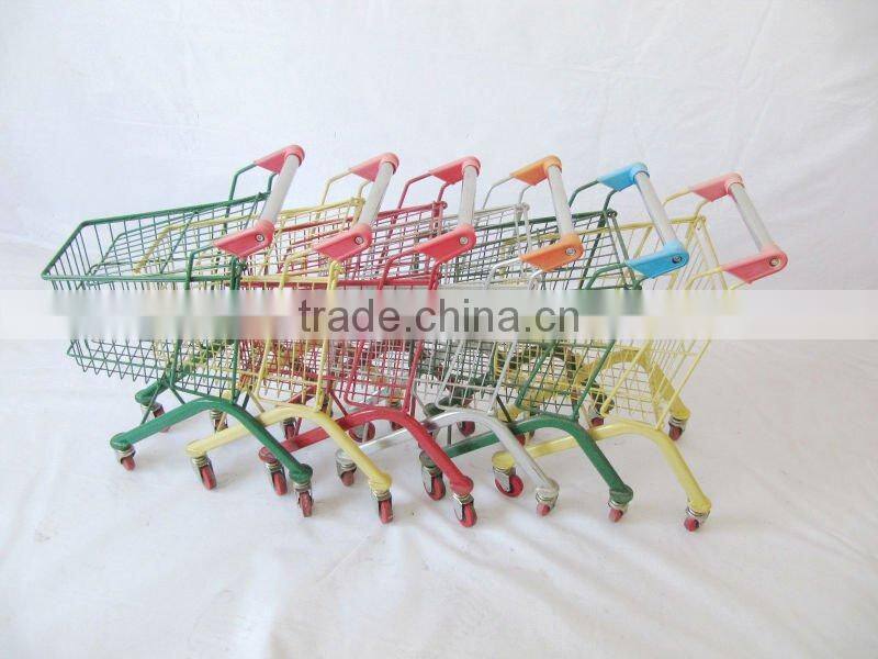 shopping cart with 2 fixed and 2 swivel wheels non brake