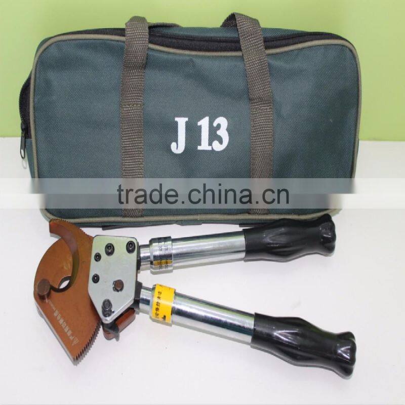 Light cutting tool J13 with manual operation ratchet cable cutter