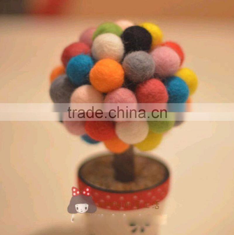 Christmas Decoration colorful handmade Light Ball/colorful wool felt ball